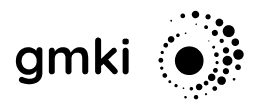 Das gmki Logo fuer Mittelgrosse Darstellung, text links